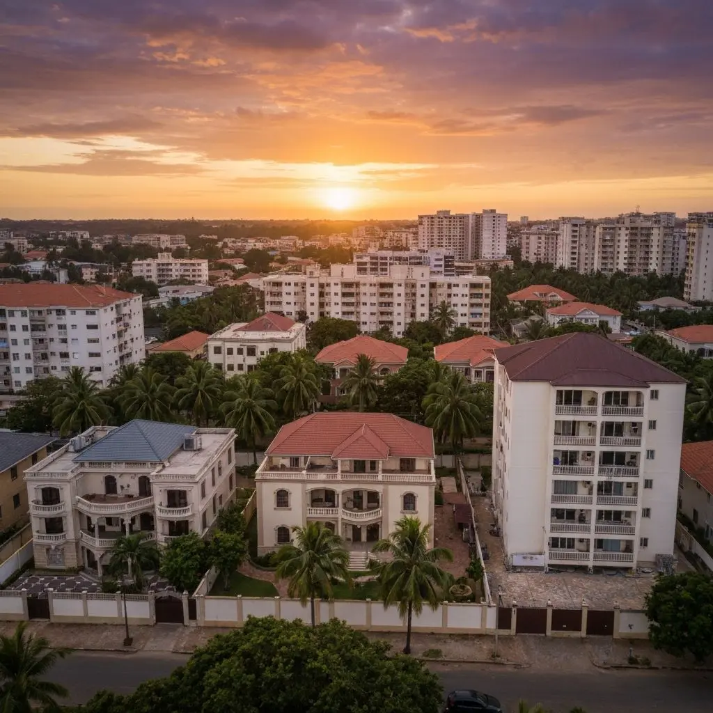 Vue aérienne d'Abidjan